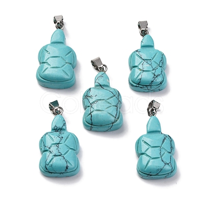 Natural & Synthetic Mixed Gemstone Pendants G-B127-06P-1