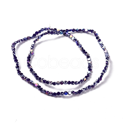 Electroplate Glass Beads Strands GLAA-E036-04-M-1
