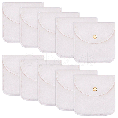 10Pcs Velvet Jewelry Storage Bags with Snap Button ABAG-HY0001-17C-1