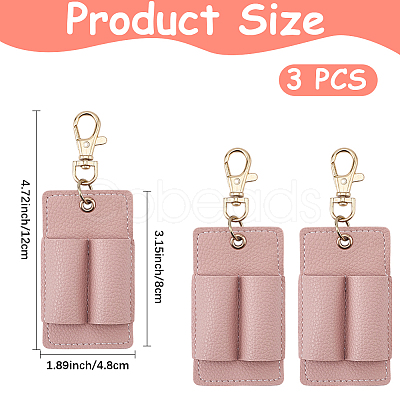 3Pcs PU Keychains KEYC-CL0001-49D-1