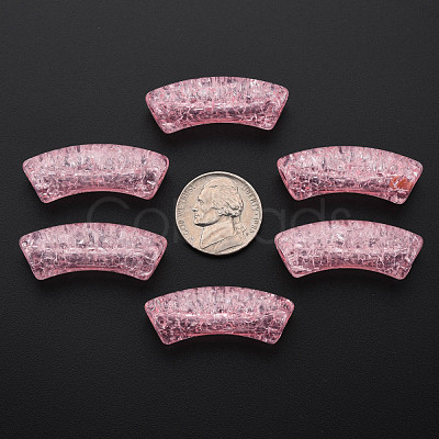 Transparent Crackle Acrylic Beads CACR-S009-001B-N26-1