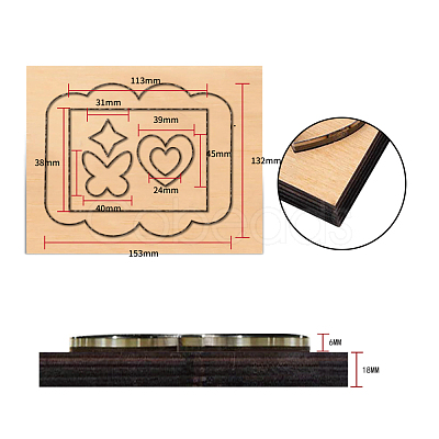 Wood Cutting Dies DIY-WH0169-33-1