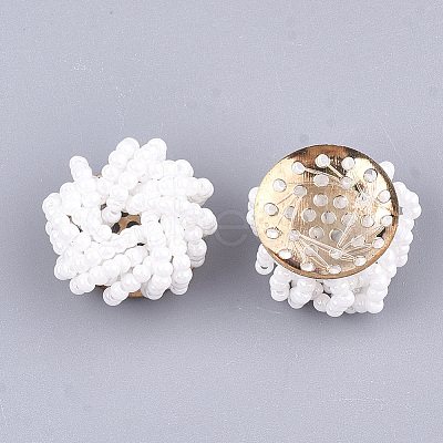 Glass Seed Beads Cabochons X-FIND-T044-22I-1