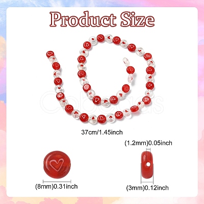2 Strands Handmade Lampwork Beads Strands LAMP-CJ0003-18-1