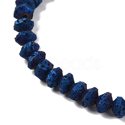 Electroplated Natural Lava Rock Beads Strands G-A234-F02-01C-1