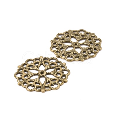 Tibetan Style Filigree Joiners Links LS-TIBE-A11623-AB-FF-1