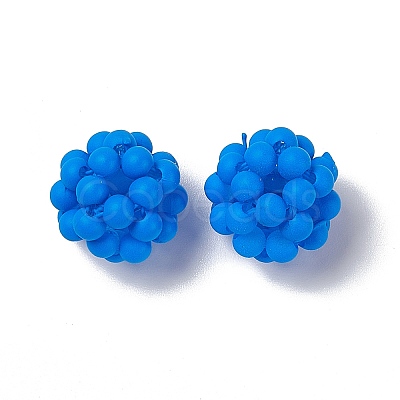 Handmade Plastic Woven Beads KY-P015-04E-1