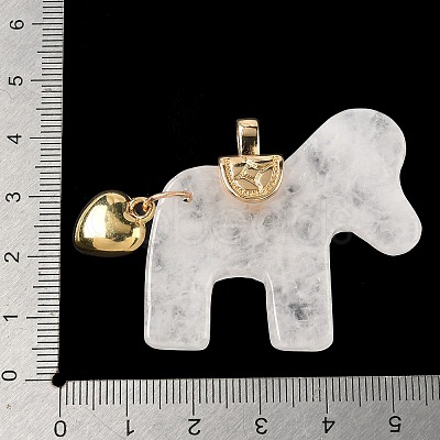 Natural Quartz Crystal Carved Pendants G-C274-02K-1