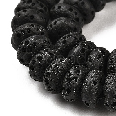 Natural Lava Rock Dyed Beads Strands G-L586-B02-02-1
