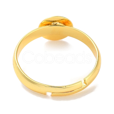 Rack Plating Adjustable Brass Ring Findings KK-F090-08G-02-1