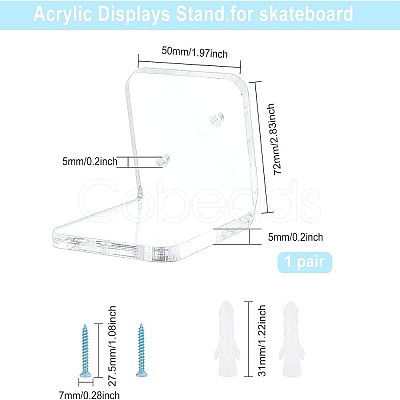 Acrylic Guitar Displays Stand ODIS-WH0020-08-1