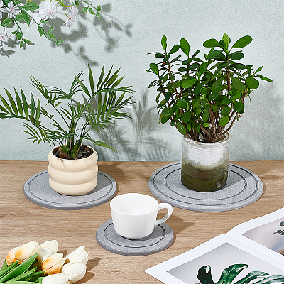 3Pcs 3 Styles Diatomaceous Earth Flower Pot Pads DIY-OC0014-84A-1
