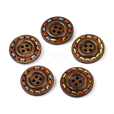 Round 4-holeButtons with Colorful Thread Wrapped X-NNA0Z51-1