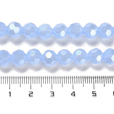 Electroplate Glass Beads Strands EGLA-A035-J8mm-A03-1