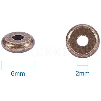 Brass Spacer Beads KK-PH0034-40-WH-1