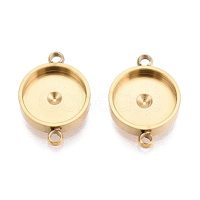 304 Stainless Steel Connector Cabochon Settings STAS-Q113-33B-G-1