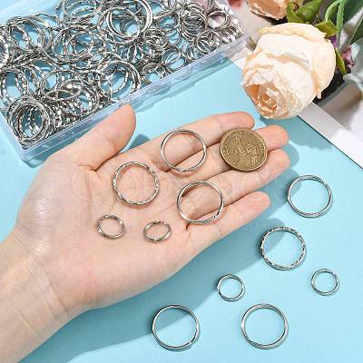 100Pcs Iron Split Key Rings IFIN-FS0001-65B-1