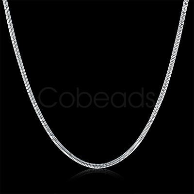 Non-Tarnish 316 Surgical Stainless Steel Snake Chain Necklaces NJEW-BB31289-24-1