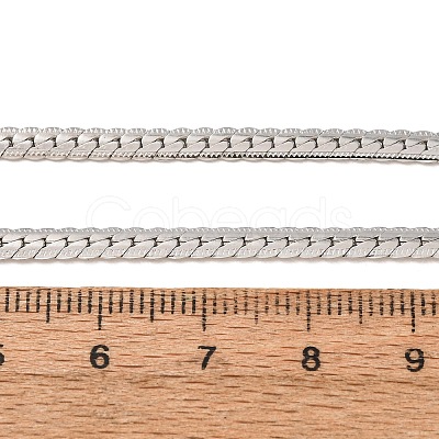 Non-Tarnish 304 Stainless Steel Curb Chain Necklaces STAS-P101-66P-1