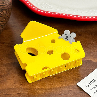 Cheese Cellulose Acetate Claw Hair Clips PW-WG88CA5-04-1