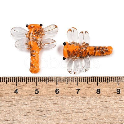 Transparent Lampwork Beads FOIL-I017-01-1