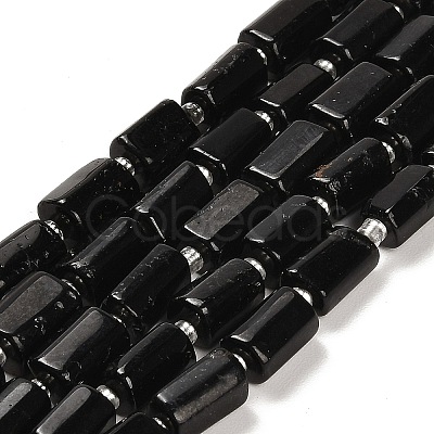 Natural Black Tourmaline Beads Strands G-G068-A07-01-1