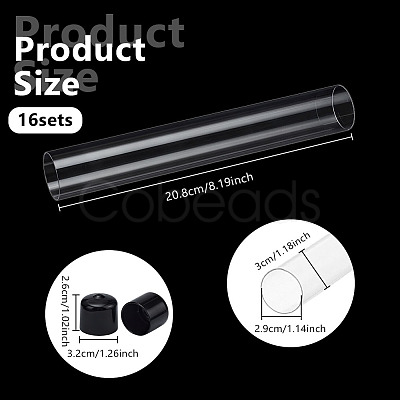 Transparent PC Plastic Bead Storage Tubes AJEW-WH0596-947F-1