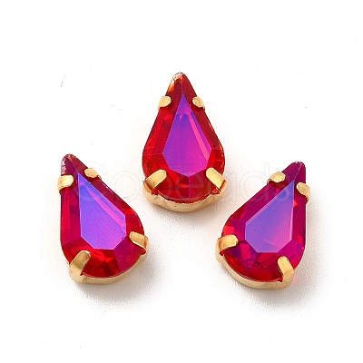 Moonlight Effect Teardrop Sew on Rhinestone GLAA-P055-02A-G06-1