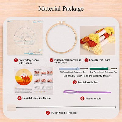 Punch Embroidery Beginner Kit DIY-P077-006-1