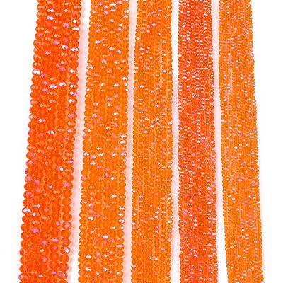 Electroplate Glass Beads Strands EGLA-A044-T2mm-L25-1