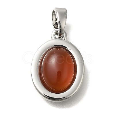 Natural Carnelian(Dyed & Heated) Pendants KK-K388-05P-1