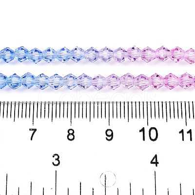 Gradient Color Baking Paint Glass Bead Strands X1-DGLA-A039-T2mm-A019-1