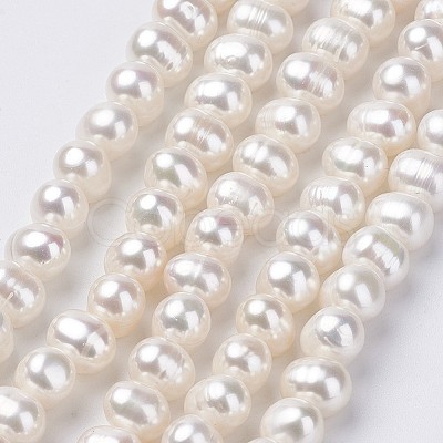 Natural Cultured Freshwater Pearl Beads Strands PEAR-D187-08-1