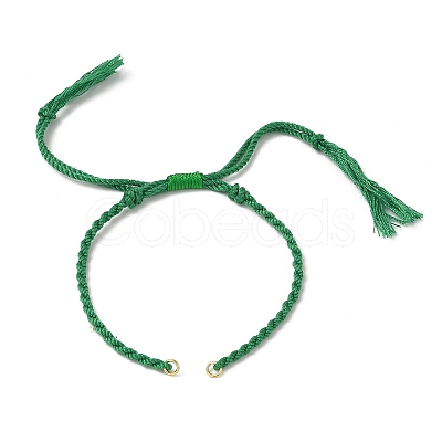 Braided Cotton Cord Bracelet Making MAK-L043-02G-12-1