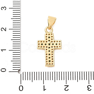 Brass Micro Pave Cubic Zirconia Pendants CU-CJC290F-01D-G-RS-1