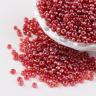 Round Glass Seed Beads X-SEED-A006-3mm-105B-1