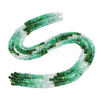 Natural Green Onyx Agate Beads Strands G-L633-A01-4mm-1