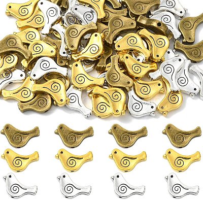60Pcs 3 Colors Tibetan Style Alloy Beads FIND-YW0010-70-1