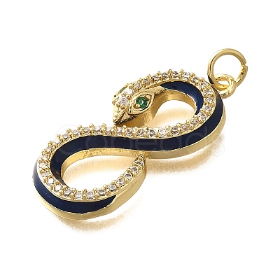 Brass Micro Pave Cubic Zirconia Pendants KK-I724-A08-1