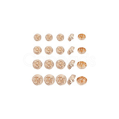 20Pcs 4 Styles Alloy Shank Buttons BUTT-NB0001-81-1