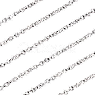 10M Tarnish Resistant 304 Stainless Steel Cable Chains CHS-BBC0001-17-1