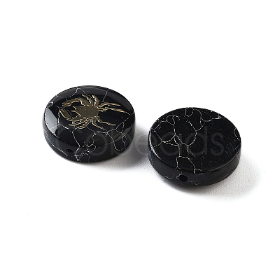Dyed Black Synthetic Turquoise Beads G-F775-B03-1