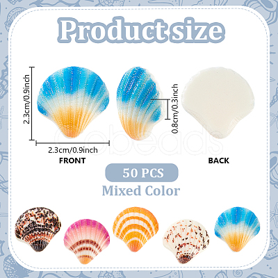 50Pcs Opaque Resin Decoden Cabochons CRES-PH0001-20-1