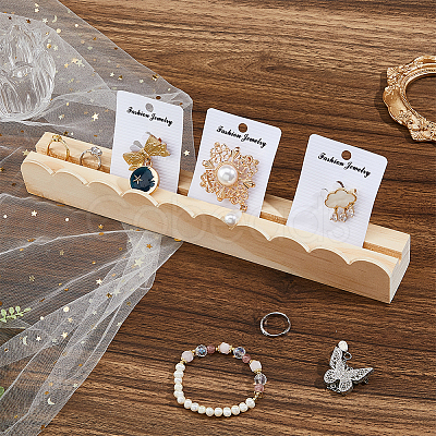 Pine Wood Card Display Stands ODIS-WH0100-02-1