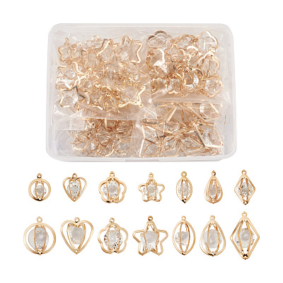 114 Pcs 19 Styles Alloy Pendants FIND-TA0001-31LG-1