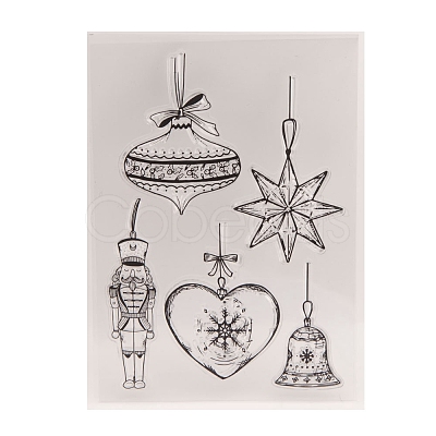 Christmas Bell TPR Plastic Stamps PW-WG17026-01-1