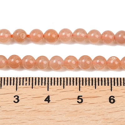 Natural Sunstone Beads Strands G-G342-A01-4.5mm-1