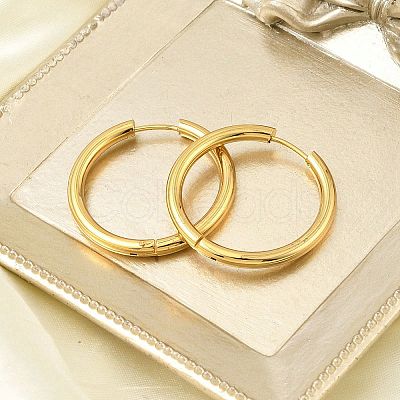 PVD Vacuum Plating 304 Stainless Steel Huggie Hoop Earrings for Women EJEW-F280-07H-G-1