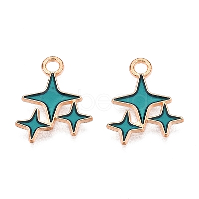 Alloy Enamel Pendants ENAM-T020-38D-RS-1