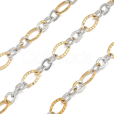 Two Tone 304 Stainless Steel Link Chains CHS-G052-02GP-1